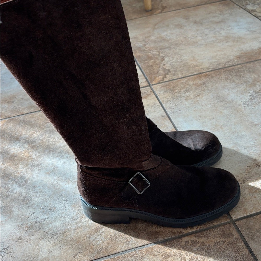 J. Crew Dark Brown suede  Boots 9
